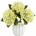 Hortensia Artificial en Jarrón Decorativo 30 cm Verde Claro