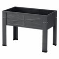 Mesa de Cultivo Elevada para Jardín Gris 60x30x70 cm